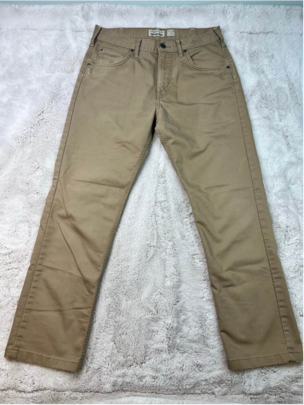 Patagonia Straight Leg Tan Pants Mens 32 x 32 Casual Jeans Cotton Khakis